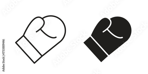 Boxing glove icon. flat and stroke style Collection. simple symbol