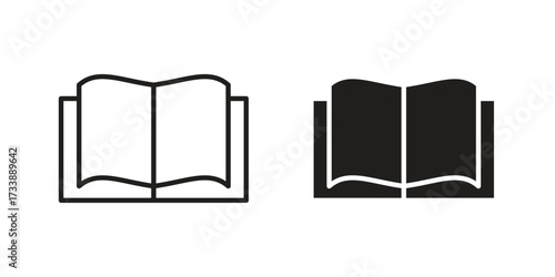 Book icon. flat and stroke style Collection. simple symbol