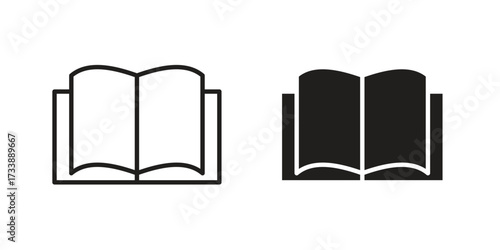 Book icon. flat and stroke style Collection. simple symbol