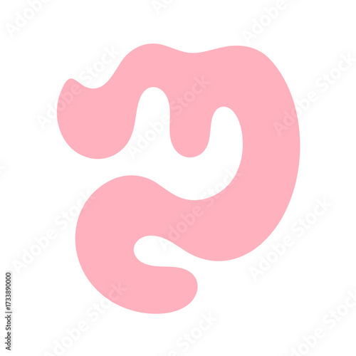Fluid candy-shaped light pink watercolor blob, playful and
trendy for kids projects.