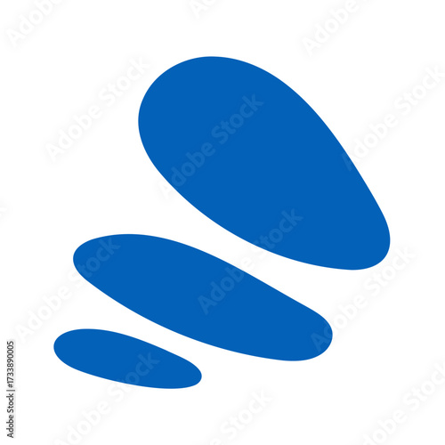 Bold indigo stack of pebbles; minimalist and dynamic for
modern layouts.