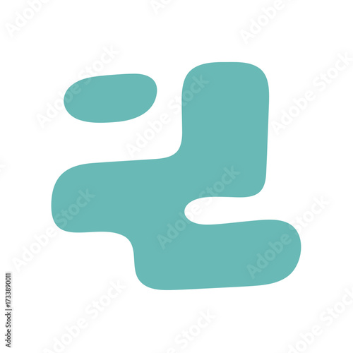 Abstract grid-shaped watercolor in aqua, versatile for modern
minimalist backgrounds.