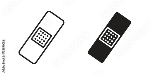 Band aid icon. flat and stroke style Collection. simple symbol