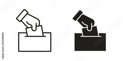 Ballot icon. flat and stroke style Collection. simple symbol