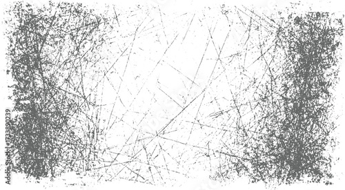 Abstract White and Black Grunge Concrete Wall Texture with Cracks and Scratches, Distressed Grain with Subtle Grunge Effect Dust Particle Grain Texture Overlay Old Dirt Pattern on whit background.