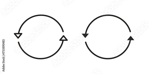 Arrows repeat icon. flat and stroke style Collection. simple symbol