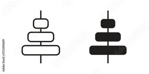 Align center icon. flat and stroke style Collection. simple symbol