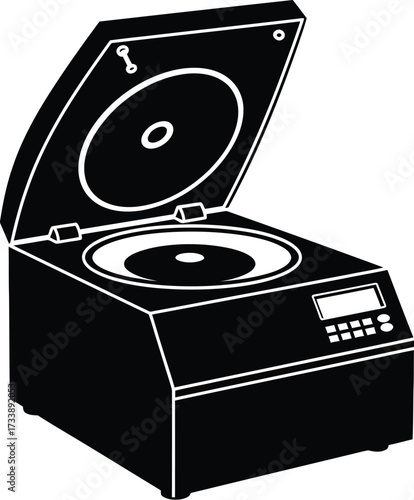 Centrifuge laboratory machine icon vector illustration silhouette