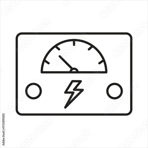 Electrical Meter Icon Design Elements Illustration
