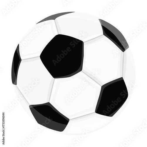 Football ball, isolated on white background. Soccer ball icon