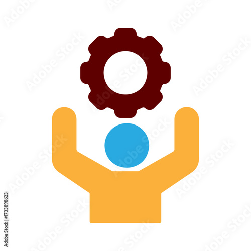 Person with a Gear Overhead