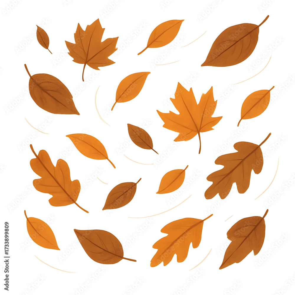 Fototapeta premium autumn leaves seamless pattern