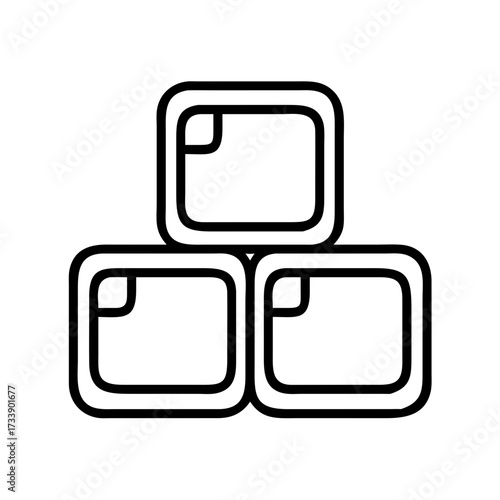 Vector art of stack of storage boxes container for organizing and storing items