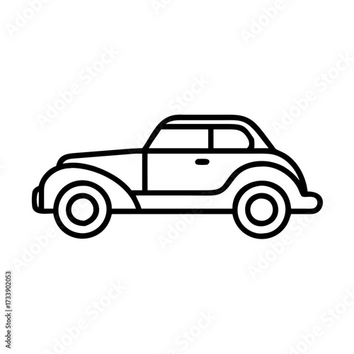 Wallpaper Mural Vector art of side view of a classic car icon, a timeless and elegant design element Torontodigital.ca
