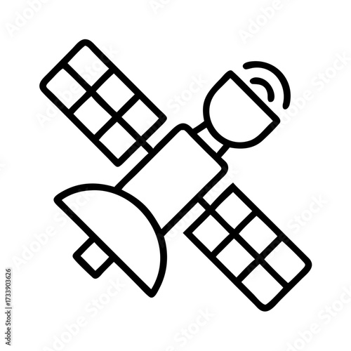 Illustration of a satellite, a crucial technology for communication and navigation