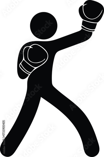 boxing vector silhouette icon illustration