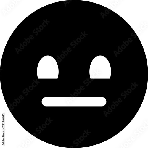 Neutral face icon