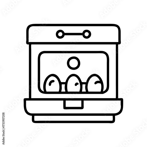 Vector art of egg incubator, a device used to hatch eggs artificially by controlling temperature