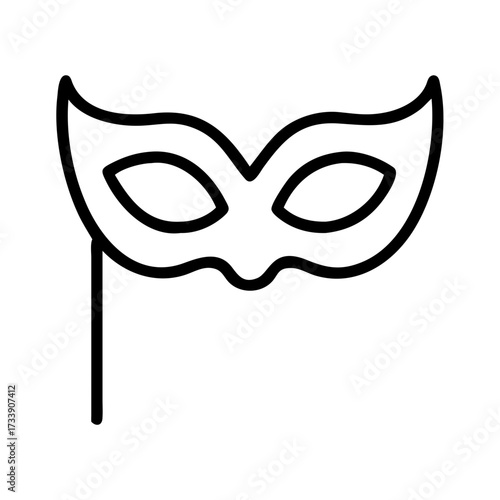 Vector art of classic masquerade mask, perfect for a carnival, ball, or costume event