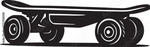 Stylized black and white woodcut illustration of a vintage cannon with four large wheels on a white background