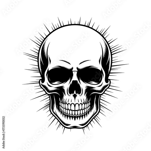 Skull and Vintage Tattoo T-shirt Vector Designs and Edgy, Punk-Inspired Graphics & Retro Tattoo Illustrations for Custom Graphic Tees-23