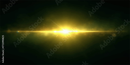 Abstract sun rays flash across the blue sky backdrop with a digital dark light animation