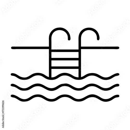 Vector art of park bench with trees minimalist vector illustration of outdoor seating area