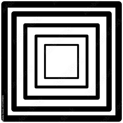 Concentric Squares Abstract Geometric Pattern