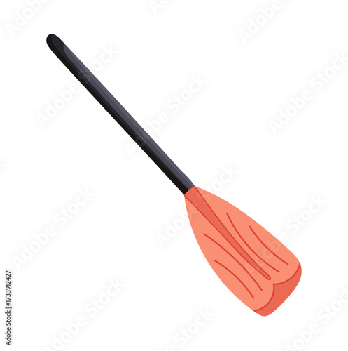 Boat Paddle with Black Handle Illustration Isolated on White Background
