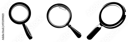 The ofvs18 OutlineFilledVectorSign ofvs represents a modern magnifying glass icon, available in isolated transparent, magnifier loupe sign formats, with both black outline and filled versions,
