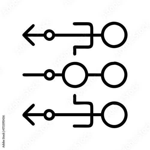 Vector art of process diagram showing sequential steps for presentations and reports