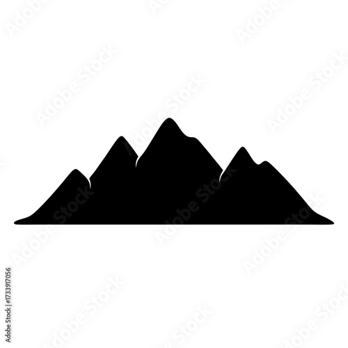 Mountain range silhouette creating a stunning outdoor adventure and nature concept
