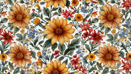 seamless pattern with flowers, seamless floral pattern seamless pattern with flowers white background