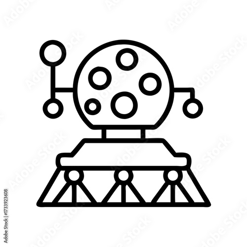 Vector art of lunar rover icon a simple representation of a space exploration vehicle