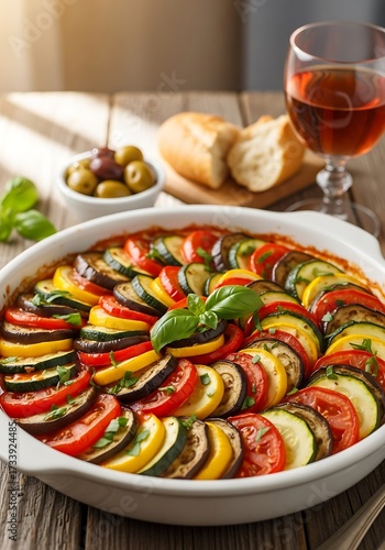 Delicious Vegetable Ratatouille Dish.