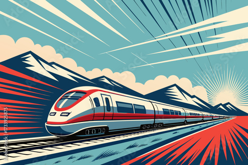 Bullet Train Motion Bold Speed Creative Visual Suitable for Design