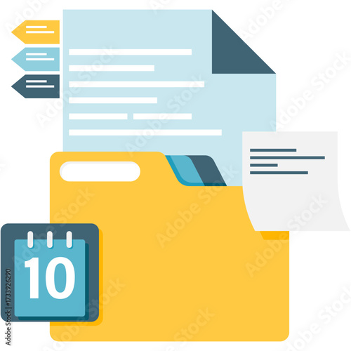archive folder with tabs