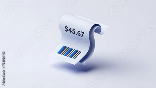 Price tag with barcode isolated on white background