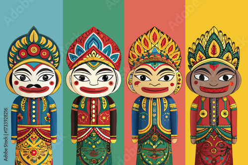 Wayang Golek Puppet Bold Vec Professional Photo Suitable for Design