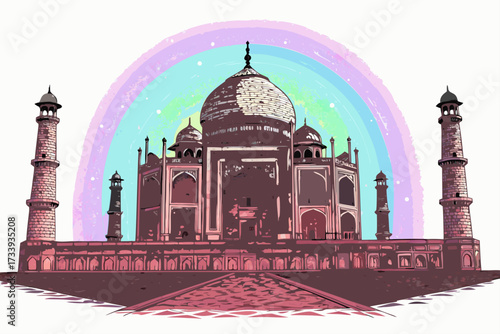 Featuring Glowing Taj Mahal With Aura Bold Stunning Professional Photo