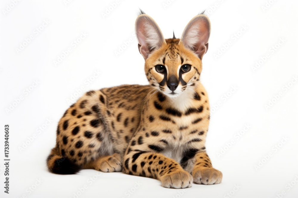 Fototapeta premium Serval wildlife cheetah animal.