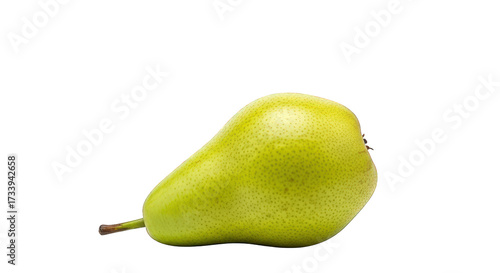 Fresh green pear, isolated on a transparent background.