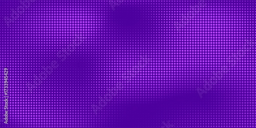 Purple halftone dotted pattern violet background. Pixelated dotted texture overlay concept. Mesh presentation with dotted. EPS 10.