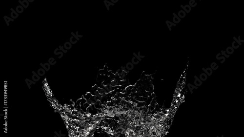 Water Droplet Falling Splash Effect – Alpha Channel Transparent Background, Water Splash Black Screen Effcts