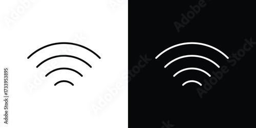 Wifi icon outline pictogram isolated on white. Vector Icon shape.