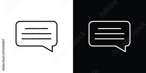 Subtitles icon outline pictogram isolated on white. Vector Icon shape.