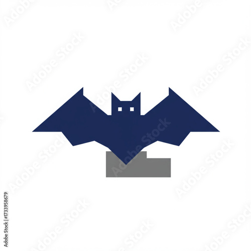 Bat Silhouette Vector Logo – Dark Flying Animal Icon for Night, Mystery, and Halloween Design