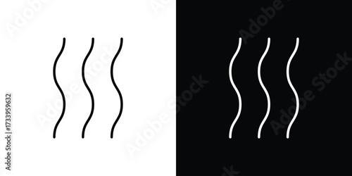 Onsen icon outline pictogram isolated on white. Vector Icon shape.