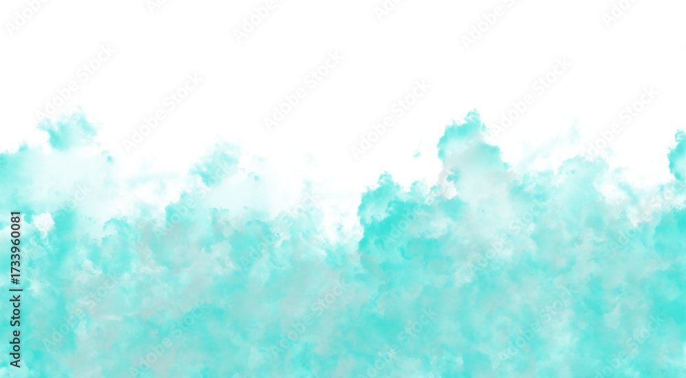 Fototapeta premium Ethereal teal flames dancing in darkness