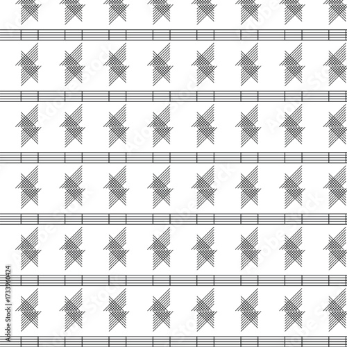 A black and white beautiful star pattern
